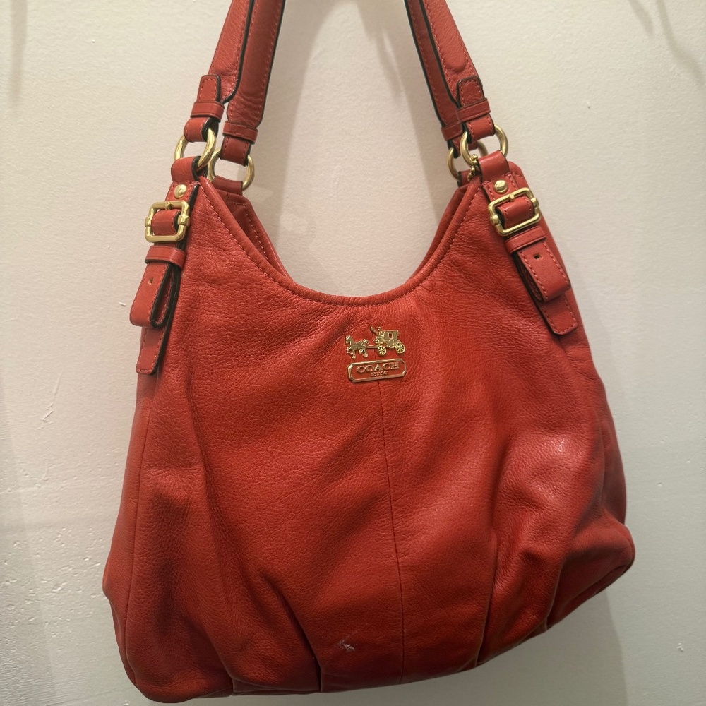 Orange Coach Slouchy Shoulder-Bag